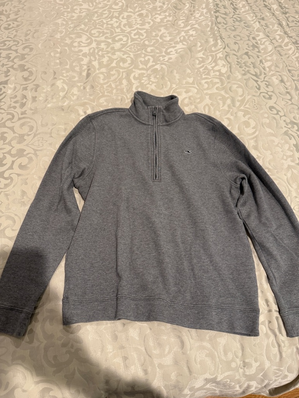 Vineyard Vines Kids Gray Quarter-Zip Pullover